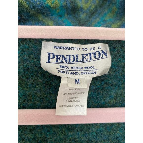 Vintage Pendleton Merino Wool Jacket Vibrant Paisley Classic Cozy Old Money Boho - Picture 7 of 7